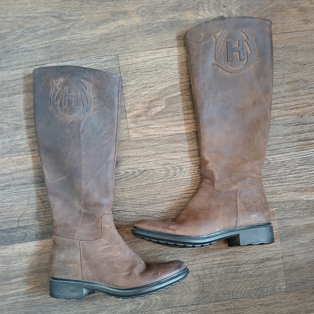 Hunter Leather Crest Riding Boots. Made in Itay - Picture 3 of 16